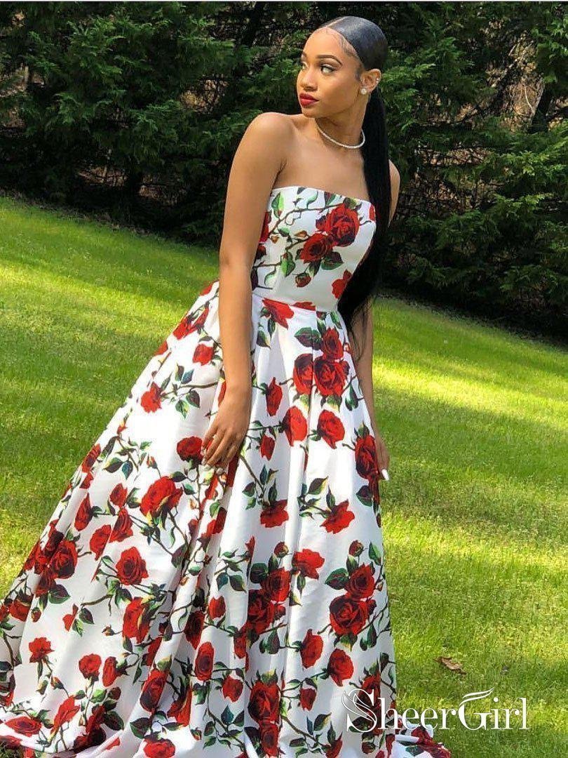 floral prom dresses